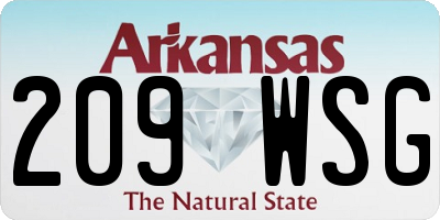 AR license plate 209WSG