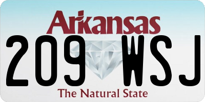 AR license plate 209WSJ