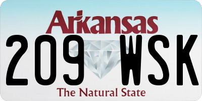 AR license plate 209WSK