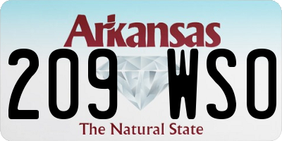 AR license plate 209WSO