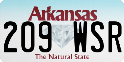 AR license plate 209WSR