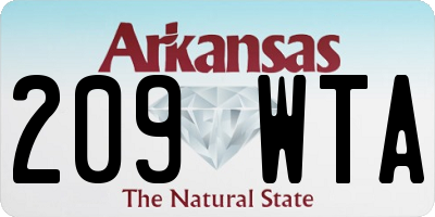 AR license plate 209WTA