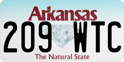 AR license plate 209WTC