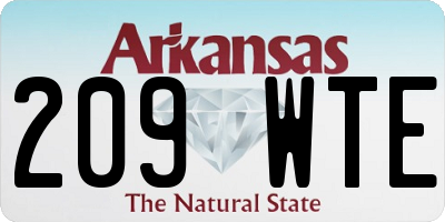AR license plate 209WTE