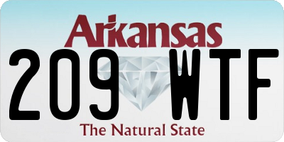 AR license plate 209WTF