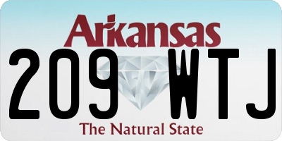 AR license plate 209WTJ