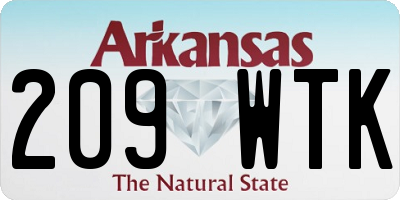 AR license plate 209WTK