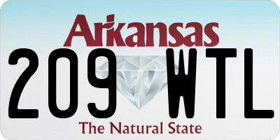 AR license plate 209WTL