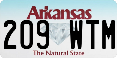 AR license plate 209WTM