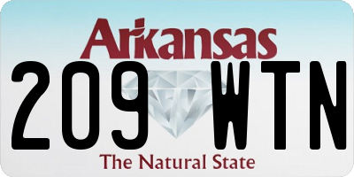 AR license plate 209WTN