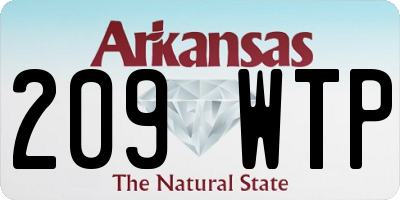 AR license plate 209WTP