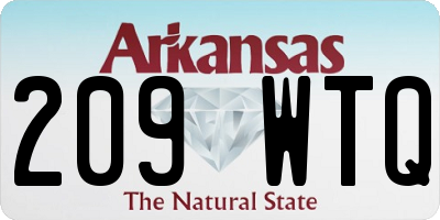 AR license plate 209WTQ