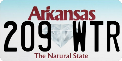 AR license plate 209WTR