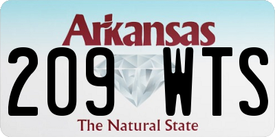 AR license plate 209WTS