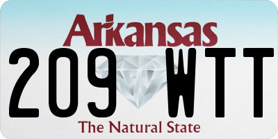 AR license plate 209WTT