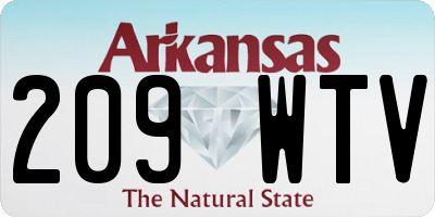 AR license plate 209WTV