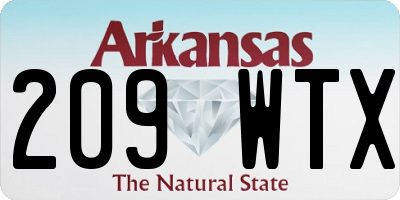 AR license plate 209WTX