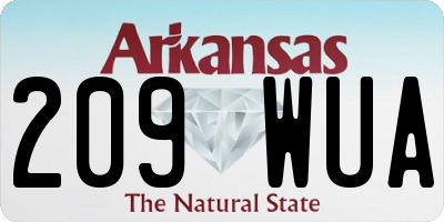 AR license plate 209WUA