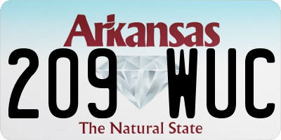 AR license plate 209WUC