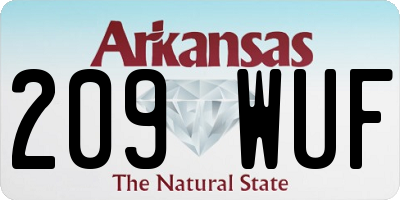 AR license plate 209WUF