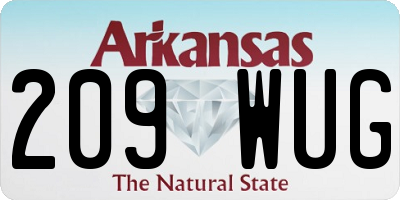 AR license plate 209WUG