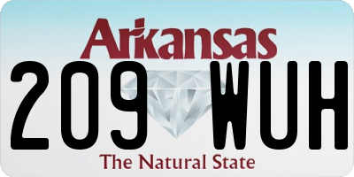 AR license plate 209WUH