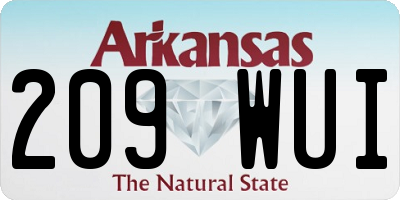 AR license plate 209WUI