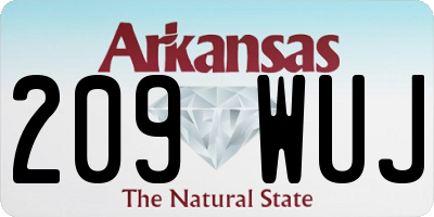 AR license plate 209WUJ