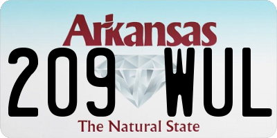 AR license plate 209WUL