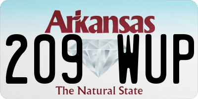 AR license plate 209WUP