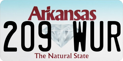 AR license plate 209WUR