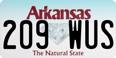 AR license plate 209WUS