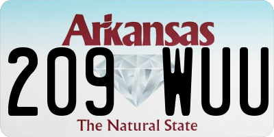 AR license plate 209WUU
