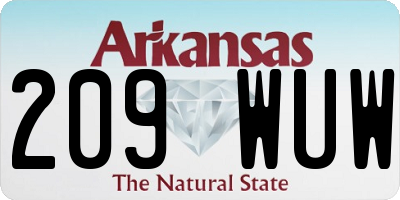 AR license plate 209WUW