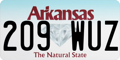 AR license plate 209WUZ