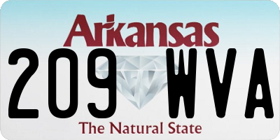 AR license plate 209WVA