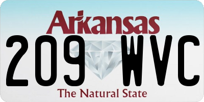 AR license plate 209WVC