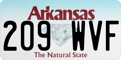 AR license plate 209WVF