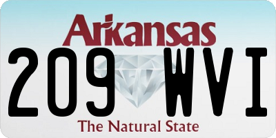 AR license plate 209WVI
