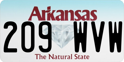 AR license plate 209WVW