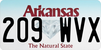 AR license plate 209WVX