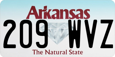 AR license plate 209WVZ
