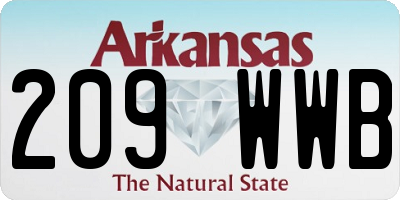 AR license plate 209WWB