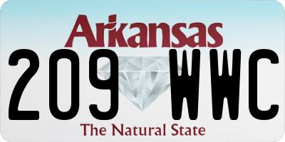 AR license plate 209WWC