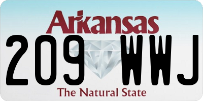 AR license plate 209WWJ