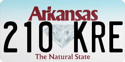 AR license plate 210KRE