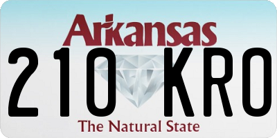 AR license plate 210KRO