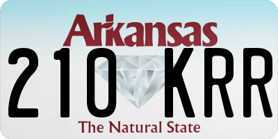 AR license plate 210KRR
