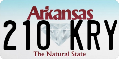 AR license plate 210KRY