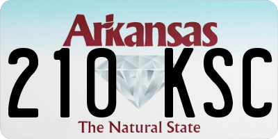 AR license plate 210KSC